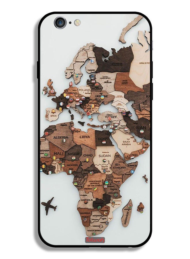 Tolwak Apple iPhone 6/6s Plus Protective Case World Map Art - Image 2