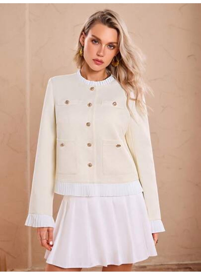 SIMPLEE Versatile Women's Coat Elegant Daily，Work，Date Outfit