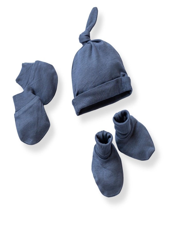 Cocoon Care Premium Bamboo Muslin Baby Set - Ultra-Soft Newborn Essentials Including Cap, Mittens, and Socks for Ultimate Comfort and Breathability - Image 1