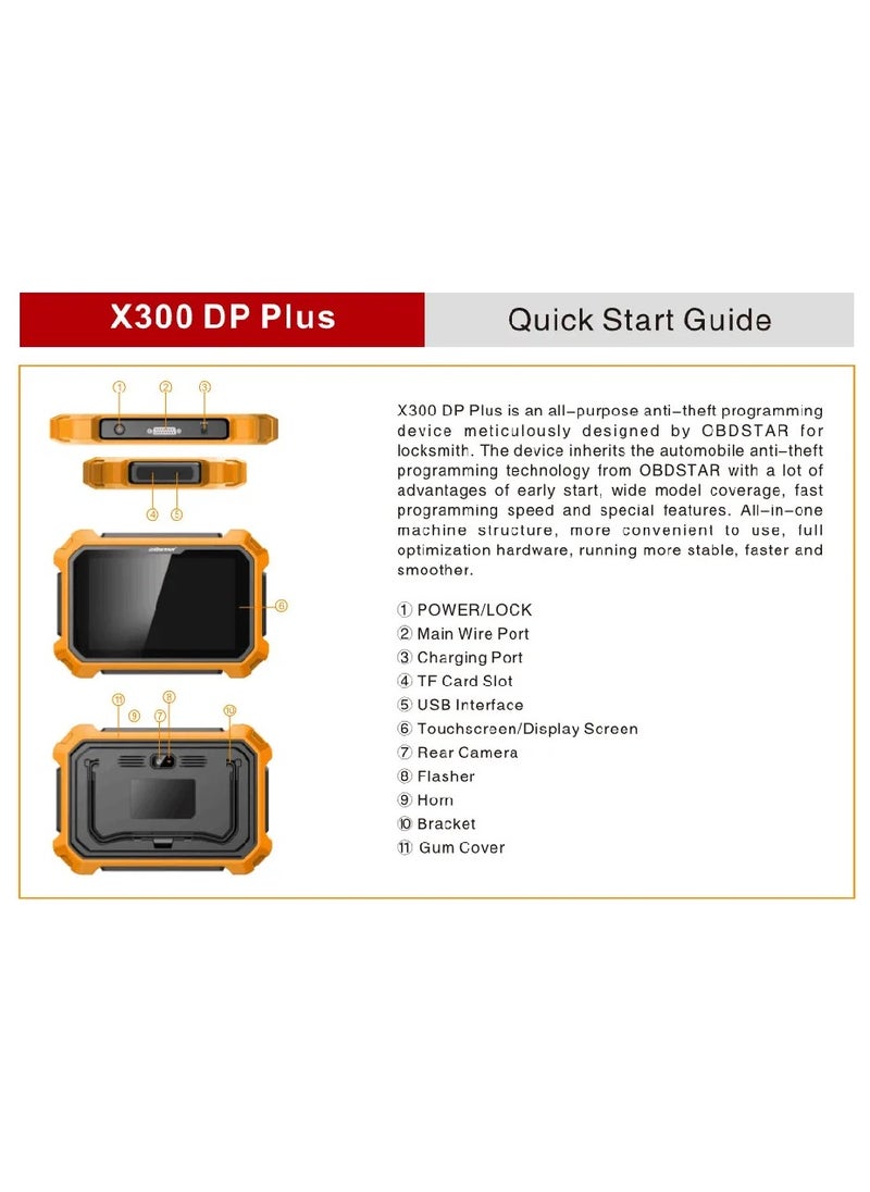 OBDSTAR - Obdstar X300 DP Plus X300dp Full Version C Key Programmer Support ECM Programming Add Airbag Function 2 Years Free Upgrade - Image 1