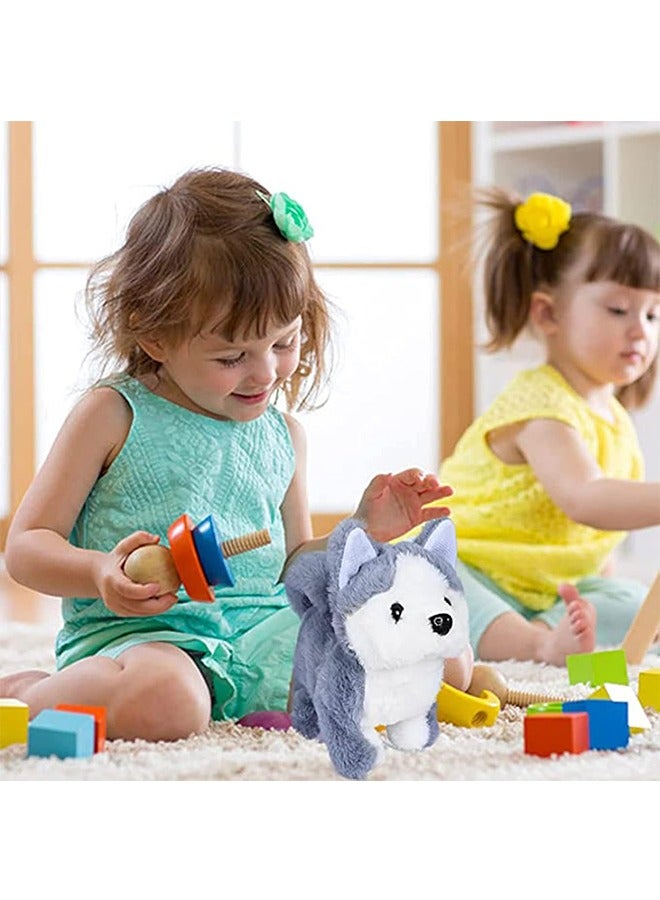 Children's Toys, Cute Pet Dogs And Dog Cages, Walking Calls, Electronic Toys, Interactive Birthday Gifts For Children And Babies, Made Of High-Quality Plush Materials, Comfortable And Soft, Smooth And Odorless, Non-Toxic, Husky  - Image 4