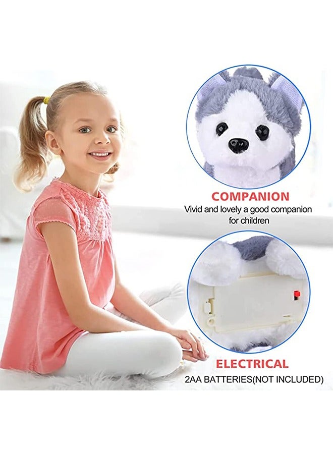 Children's Toys, Cute Pet Dogs And Dog Cages, Walking Calls, Electronic Toys, Interactive Birthday Gifts For Children And Babies, Made Of High-Quality Plush Materials, Comfortable And Soft, Smooth And Odorless, Non-Toxic, Husky  - Image 5