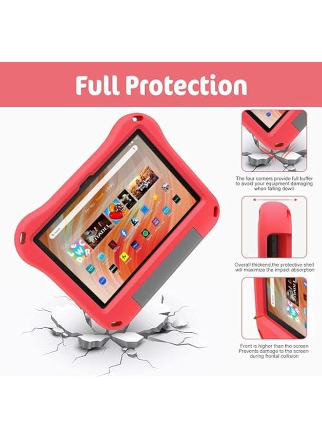 erorex All New 10 Inch Tablet Case For Kids Lightweit Shockproof Eva Case With Handle Stand For 2023 2021 10 Inch Tablet (Not For Ipad Samsung 10 Inch Tablet).Red - Image 4