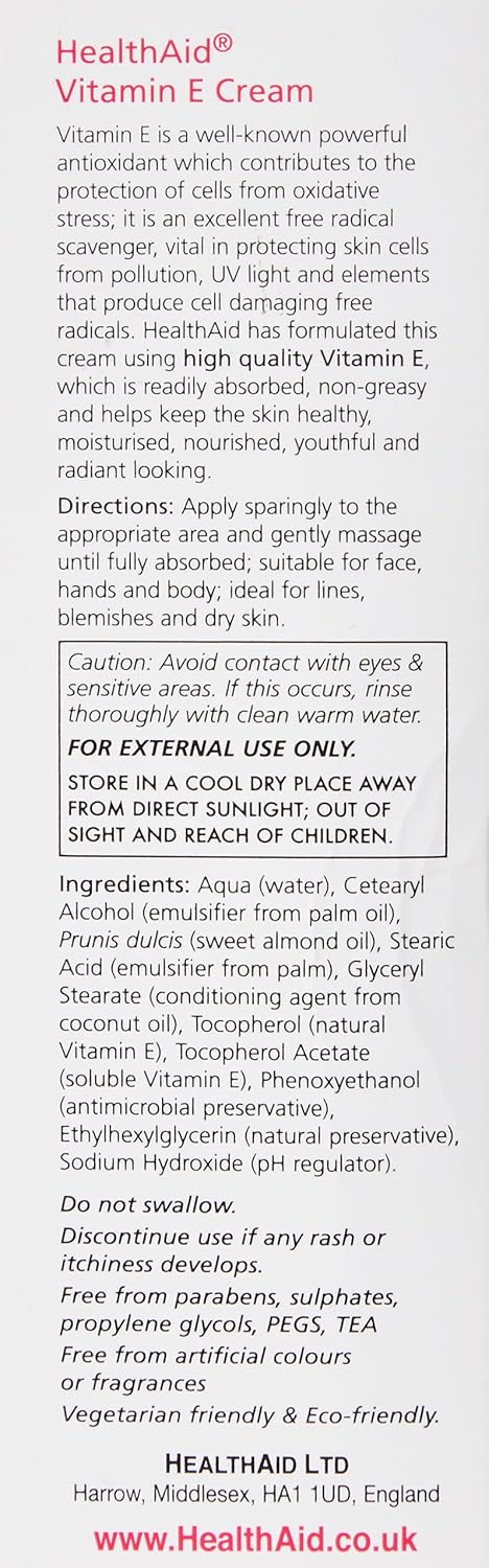 HealthAid Vitamin E Cream 75ml - Image 2