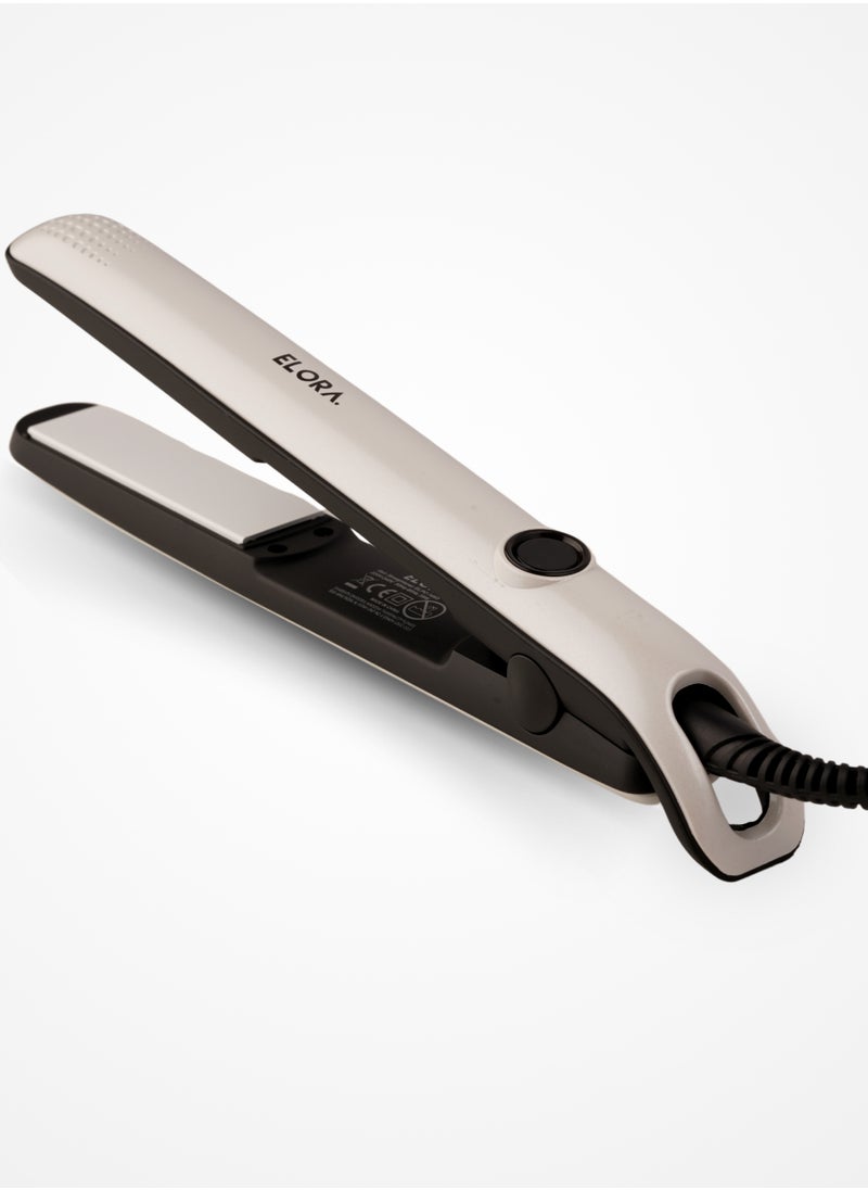 ELORA Elora Portable 360-Degree Swivel Cord Hair Straightener with Ceramic Plates ELPC-1893 Elora Pearl White  - Image 2