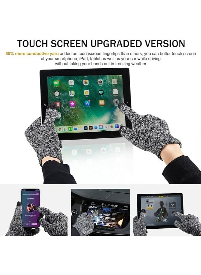 Fanski Winter Gloves, Touch Screen Warm Gloves With Thermal Soft Knit Lining  - Image 2