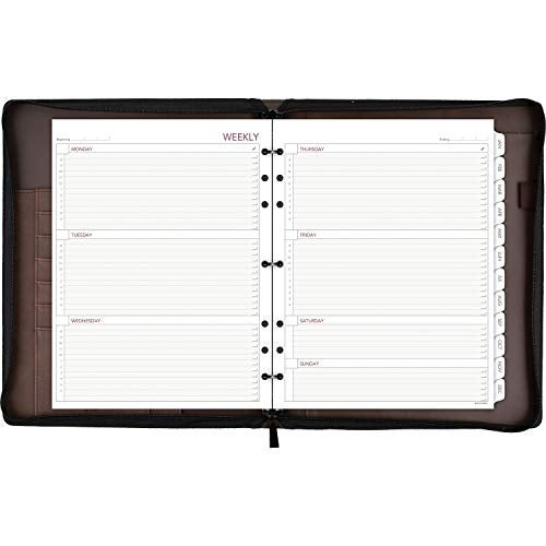 AT-A-GLANCE Day Runner Undated Harrison Leather Day Planner, 8-1/2-x-11-inch (307-0304), Brown - Image 2