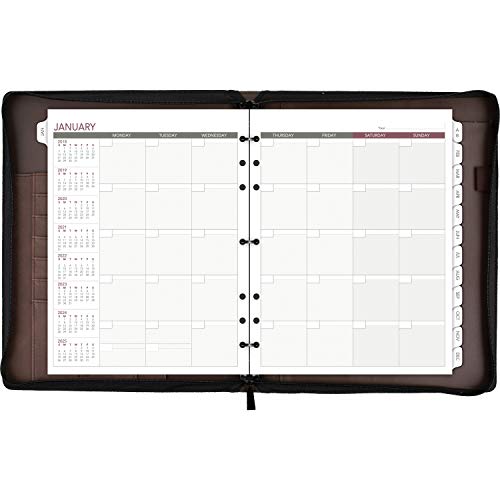 AT-A-GLANCE Day Runner Undated Harrison Leather Day Planner, 8-1/2-x-11-inch (307-0304), Brown - Image 4