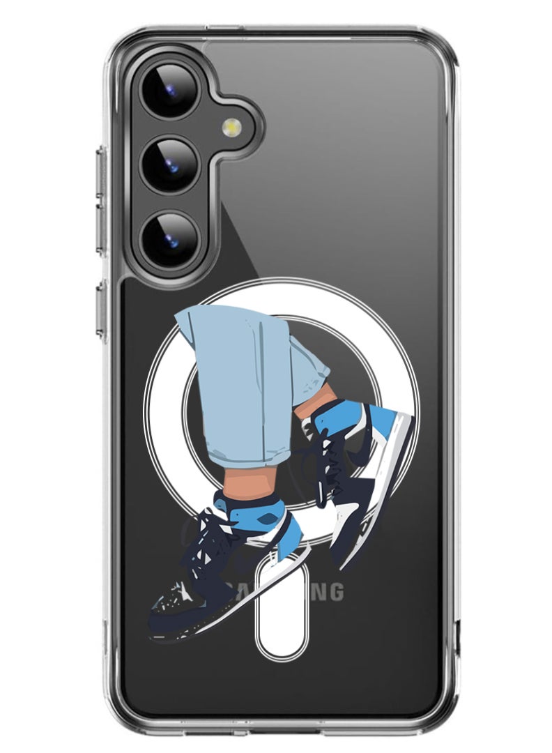 Theodor Magnetic Case for Samsung Galaxy S24 6.2-inch Compatible with MagSafe Wireless Charging, Shockproof Phone Bumper Cover Sneakers - Image 1