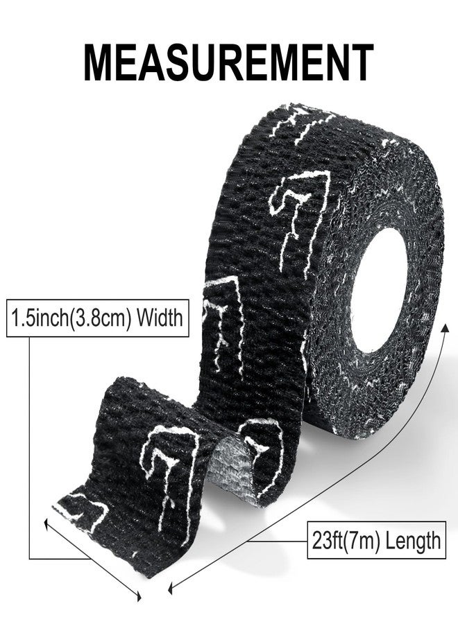 QILIMA 3-Pack Black Weightlifting Hook Grip Tape, 1.5 Inch x 23 Ft Per Roll (69 Ft Total), Elastic Thumb Athletic Tape for Olympic Weightlifting, Crossfit, Powerlifting & Gym Hand Grip Support - Image 2