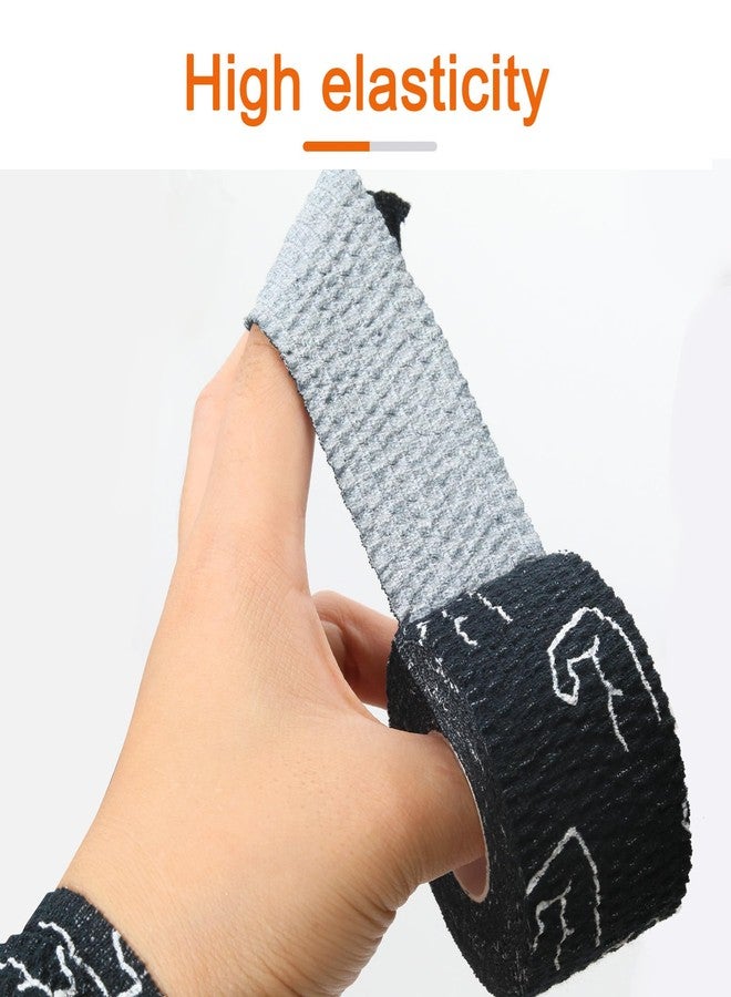 QILIMA 3-Pack Black Weightlifting Hook Grip Tape, 1.5 Inch x 23 Ft Per Roll (69 Ft Total), Elastic Thumb Athletic Tape for Olympic Weightlifting, Crossfit, Powerlifting & Gym Hand Grip Support - Image 3