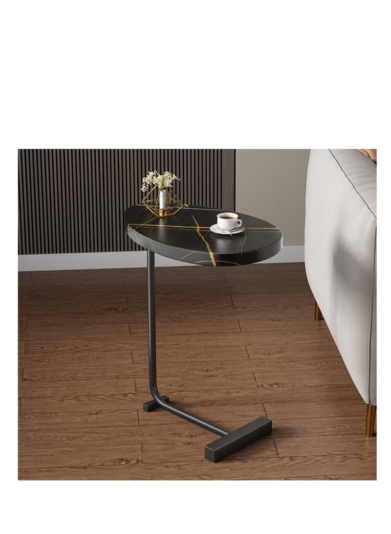 Y&D طاولة جانبية صغيرة على شكل حرف C لطاولة نهاية للكنبة والسرير، طاولة تلفاز بإطار معدني للكنبة، غرفة المعيشة، غرفة النوم - Image 1