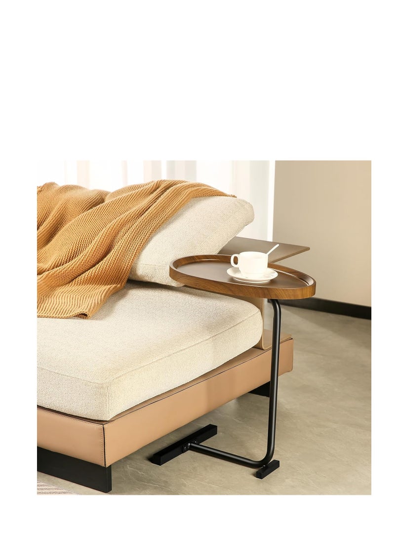 Y&D طاولة جانبية صغيرة على شكل حرف C لطاولة نهاية للكنبة والسرير، طاولة تلفاز بإطار معدني للكنبة، غرفة المعيشة، غرفة النوم - Image 4