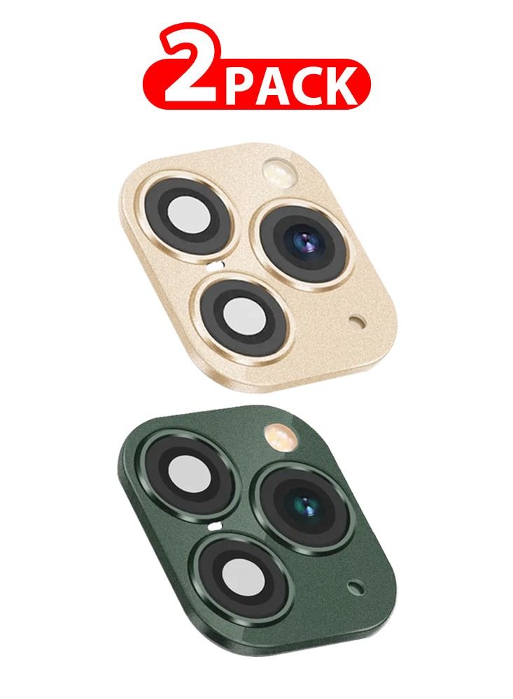 CATANES 2 Pack For iPhone X/XS Duplicate Camera Lens to iPhone 11 Pro/11 Pro Max Black and Gold - Image 1