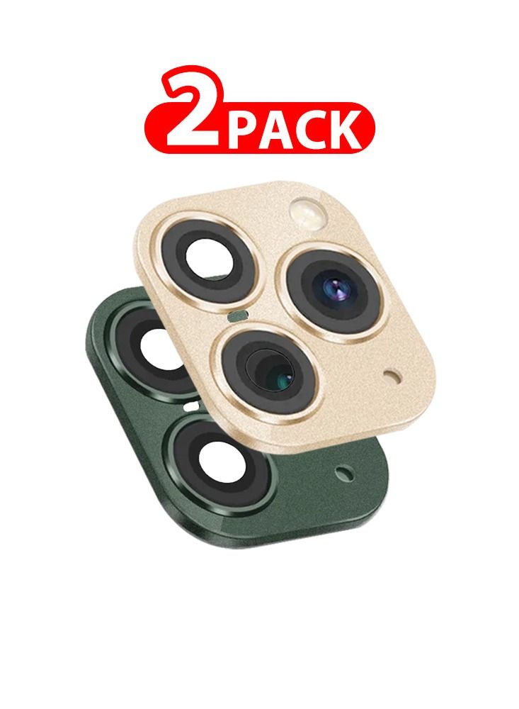 CATANES 2 Pack For iPhone X/XS Duplicate Camera Lens to iPhone 11 Pro/11 Pro Max Black and Gold - Image 3