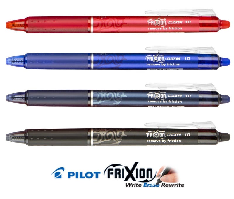 Pilot FriXion Clicker pen 1.0mm, Erasable Gel Pens, Bold Point, 6 pack (Black) - Image 3