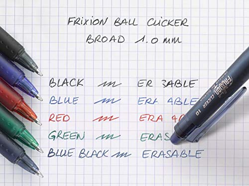 Pilot FriXion Clicker pen 1.0mm, Erasable Gel Pens, Bold Point, 6 pack (Black) - Image 4