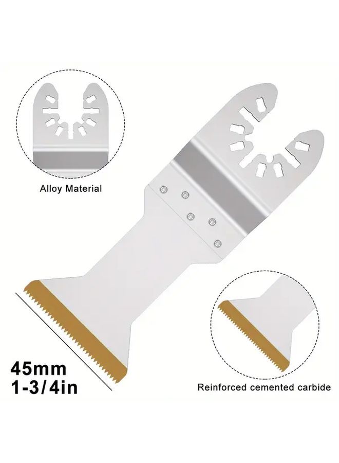 5Pcs Titanium Bi Metal Oscillating Multitool Blades For Wood Metal Hard Materials - Image 4