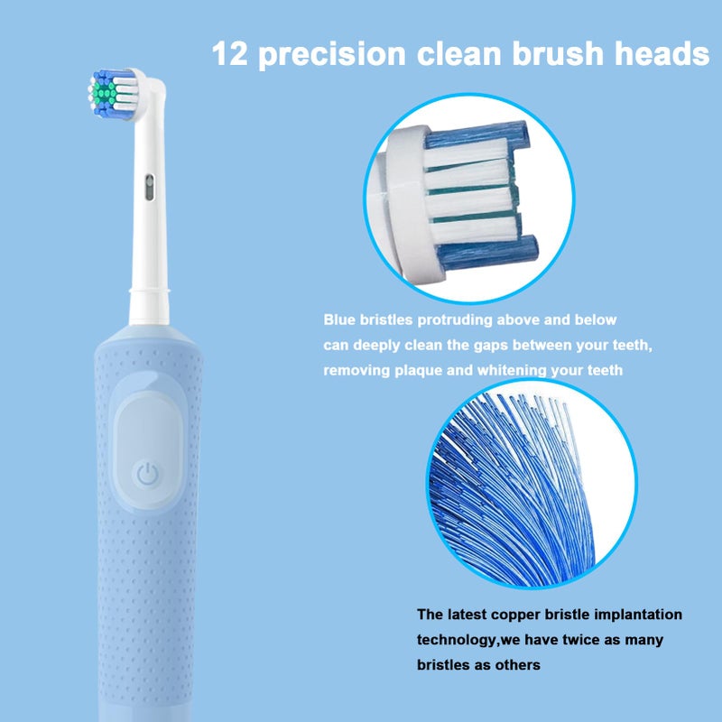 ARTCESAR 12 Pack Replacement Toothbrush Heads for Oral B Braun,Soft Precision Electric Toothbrush Heads,Deep and Precise Cleaning for Most Oral B Replacement Heads Refills - Image 3