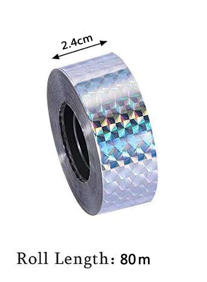 Bukela Bird Repellent Scare Tape, Keep Away Pigeons, Ducks, Crows and More, Deterrent Works, 80m x 2.4cm, 4 PCS - Image 2