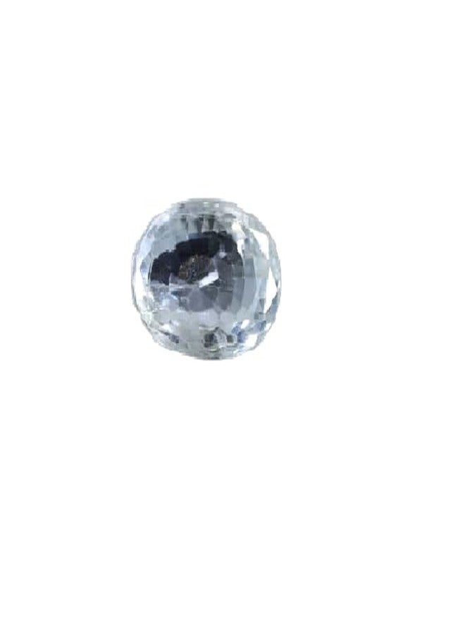 IRIS GEMS वाइट सफायर रतन फॉर रिंग ५.२५ कैरट / ५.७७ रत्ती White Sapphire Stone for Ring 5.25 Carat /5.77 Ratti Original Certified Safed Pokhraj Natural & pure from Sri Lanka Ceylon Unheated & Untreated - Image 1