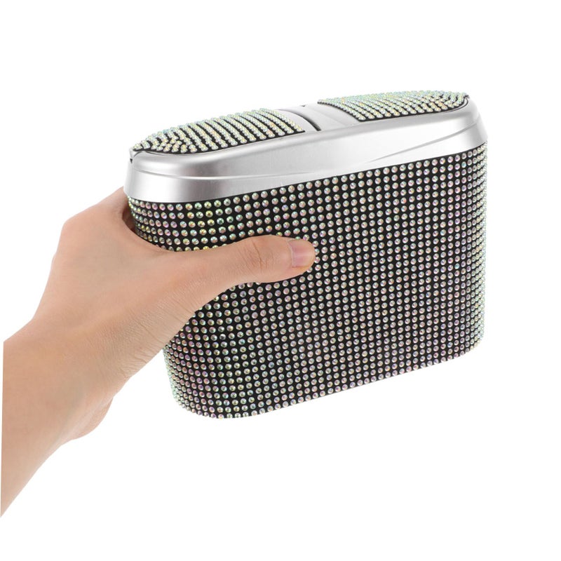 صندوق قمامة السيارة المزدوج الفتحة مع غطاء لفصل النفايات بسهولة، إكسسوار داخلي لامع - Image 4