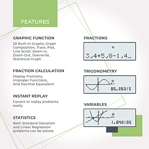 CATIGA CS229 Scientific Calculator with Graphics Functions, Multiple Modes with Intuitive User Interface, for Beginner and Advanced Courses - Image 2