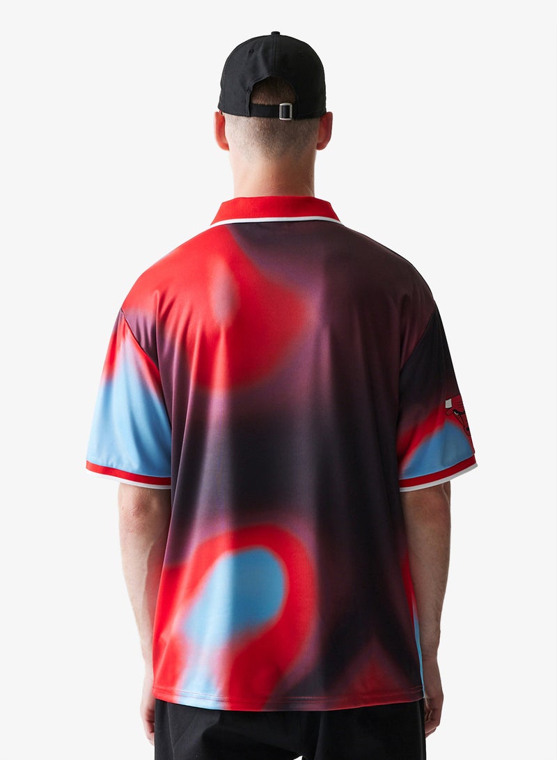 NEW ERA Chicago Bulls Fdr Nba Aop Football T-Shirt - Image 2