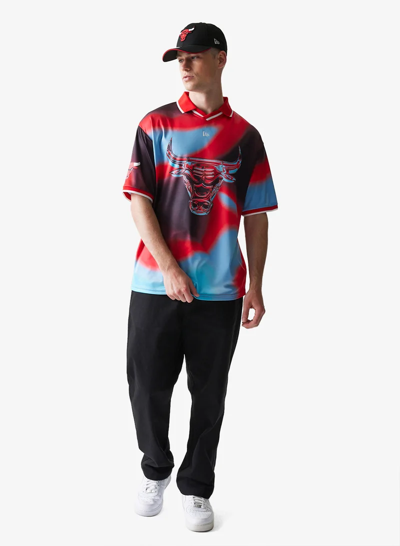 NEW ERA  Chicago Bulls Fdr Nba Aop Football T-Shirt for Men | Best Price UAE