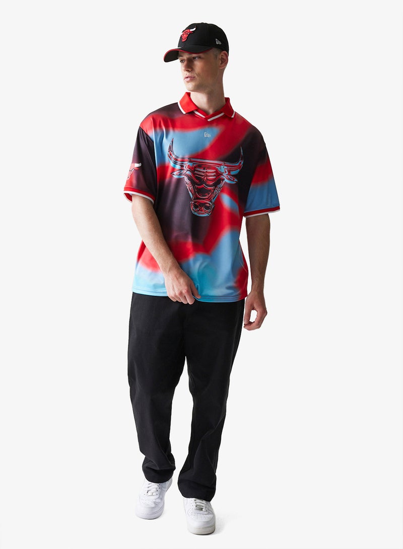 NEW ERA Chicago Bulls Fdr Nba Aop Football T-Shirt - Image 4