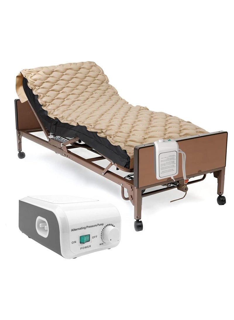Generic Alternating Air Pressure Mattress Pad – Quiet Electric Pump – Anti-Bedsore Inflatable Mattress Topper for Hospital and Home Bed Care - Image 1
