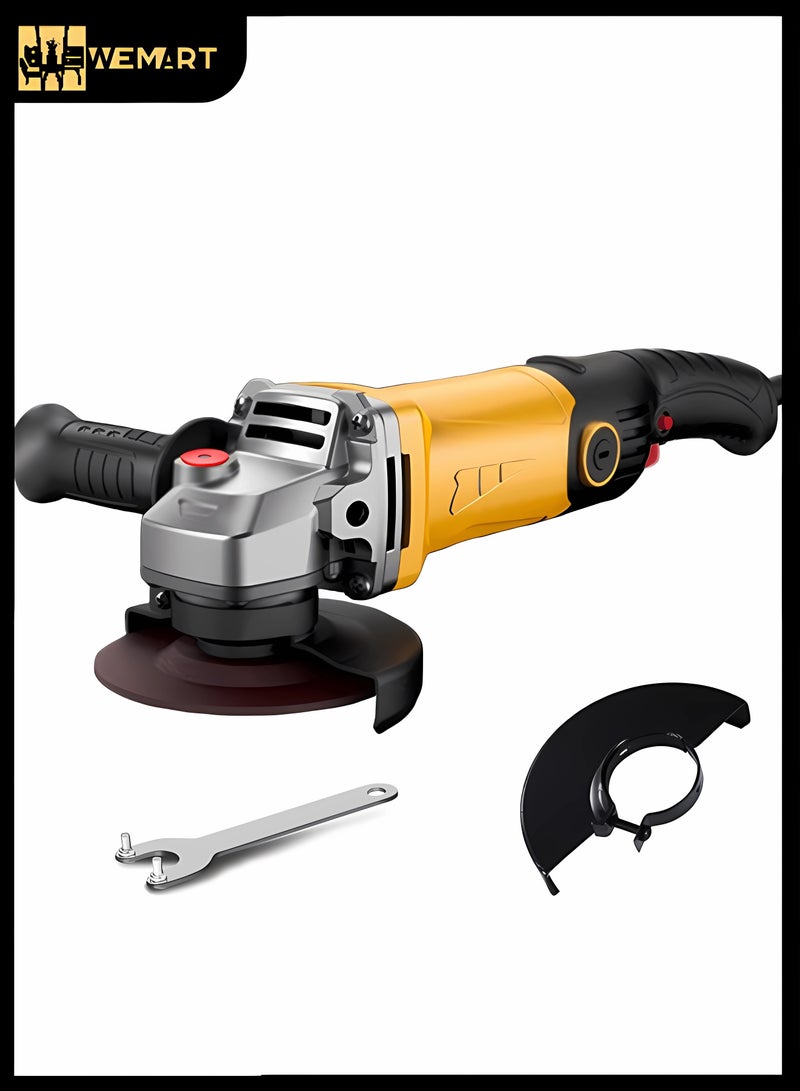 WEMART 850W Angle Grinder, 7.5-Amp 4-1/2 inch Electric Grinder 11000 RPM Power Tools withFlap Disc and Auxiliary Handle for Cutting, Grinding, Polishing and Rust Removal - Image 1
