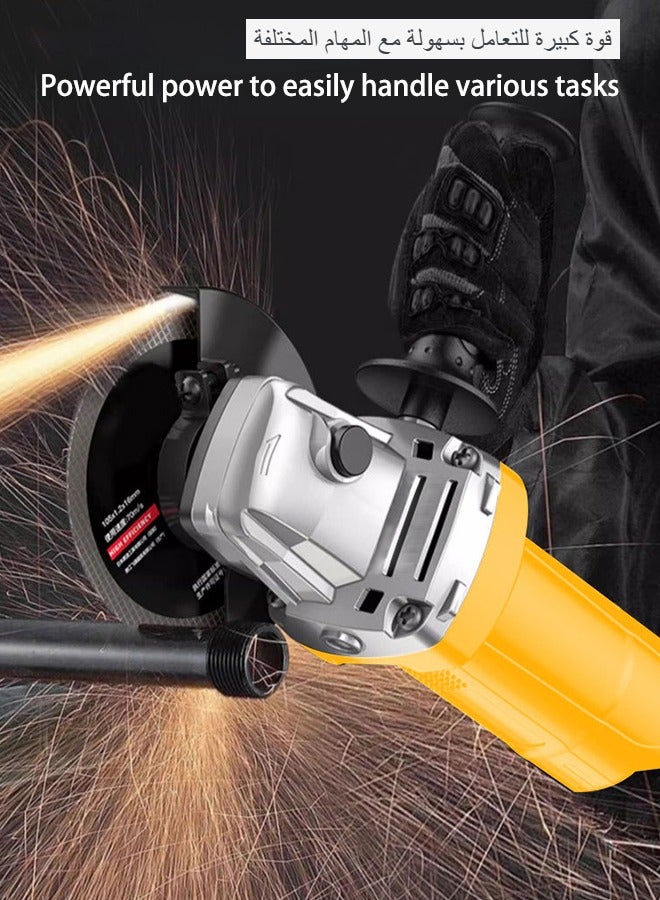WEMART 850W Angle Grinder, 7.5-Amp 4-1/2 inch Electric Grinder 11000 RPM Power Tools withFlap Disc and Auxiliary Handle for Cutting, Grinding, Polishing and Rust Removal - Image 2
