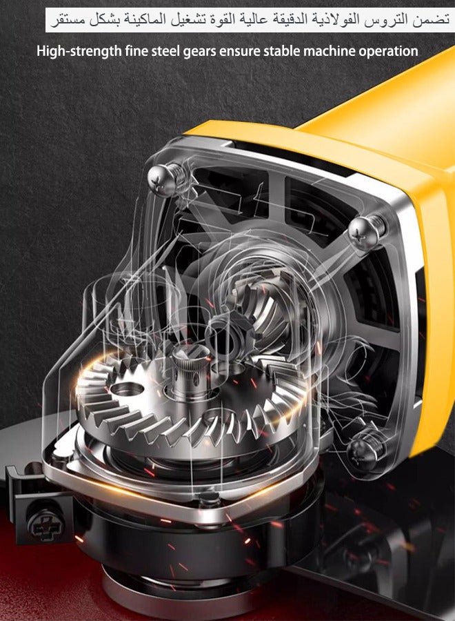 WEMART 850W Angle Grinder, 7.5-Amp 4-1/2 inch Electric Grinder 11000 RPM Power Tools withFlap Disc and Auxiliary Handle for Cutting, Grinding, Polishing and Rust Removal - Image 4