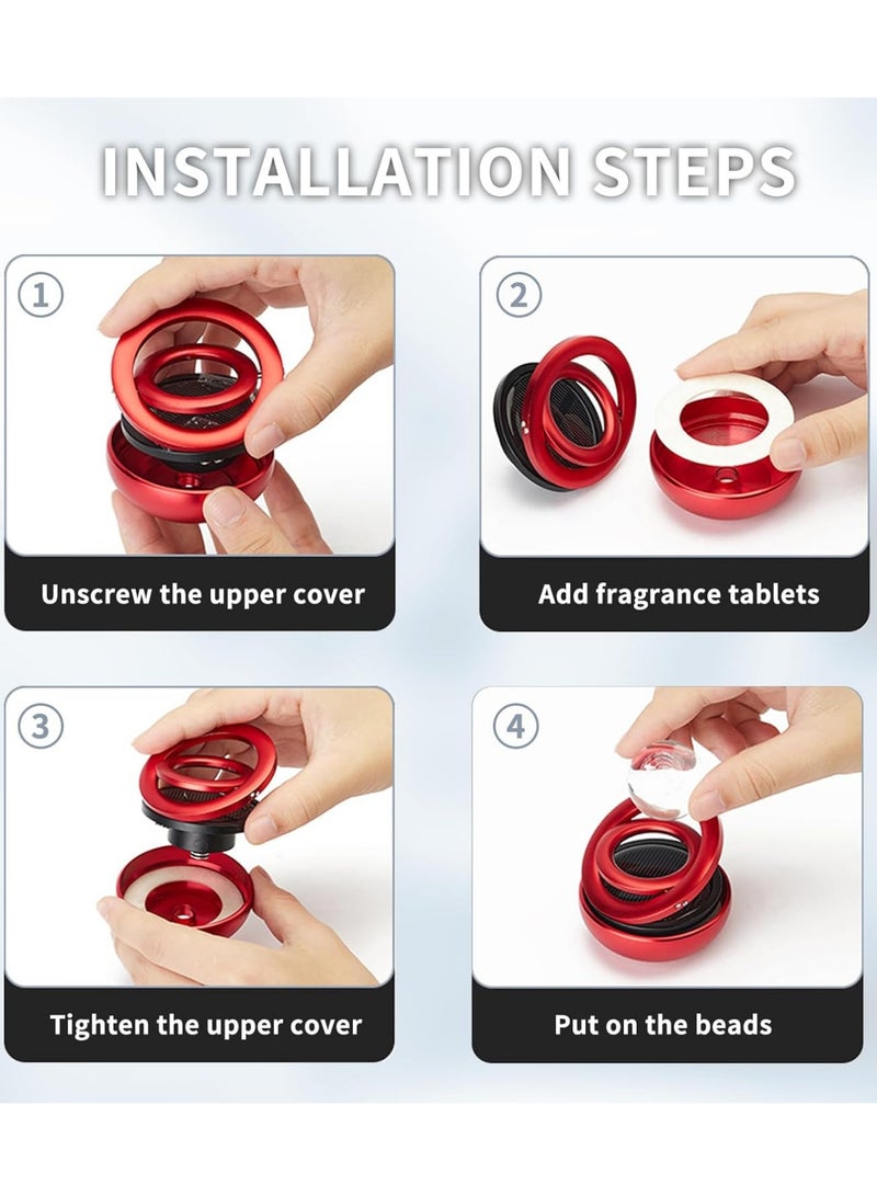 Chase Up Car Air Freshener Solar Energy Air Purifier for Car Interior Autorotation Decoration Accessories - MULTICOLOR - Image 3