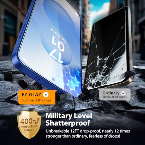 EZ-GLAZ-4 Pack for Samsung Galaxy S25/ S24 Screen Protector [6.2"], 100% Fingerprint Unlock, 9H Tempered Glass, Scratch Resistant, 100% Bubble-Free, HD Clear, Case Friendly with Installation Box - Image 5