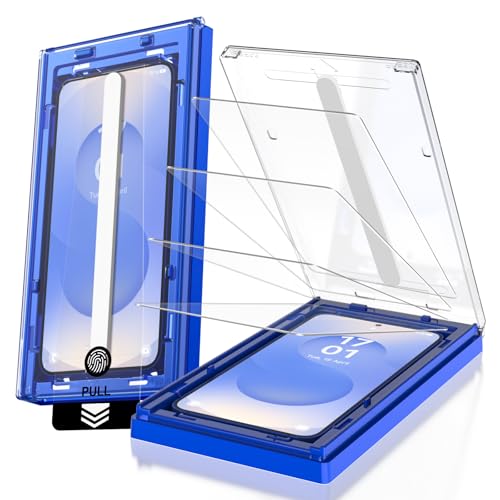 EZ-GLAZ-4 Pack for Samsung Galaxy S25/ S24 Screen Protector [6.2"], 100% Fingerprint Unlock, 9H Tempered Glass, Scratch Resistant, 100% Bubble-Free, HD Clear, Case Friendly with Installation Box - Image 1