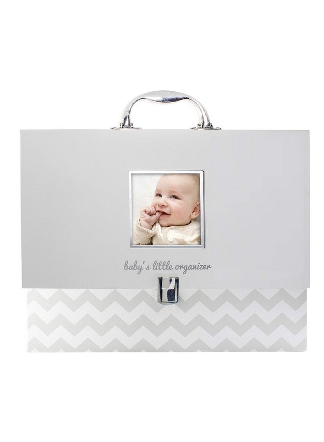 pearhead Baby Document Organizer Briefcase File Keeper To Store Baby'S Records Makes Great Gift For New Parents Or Addition To Baby Shower Registry Gray Chevron - Image 1