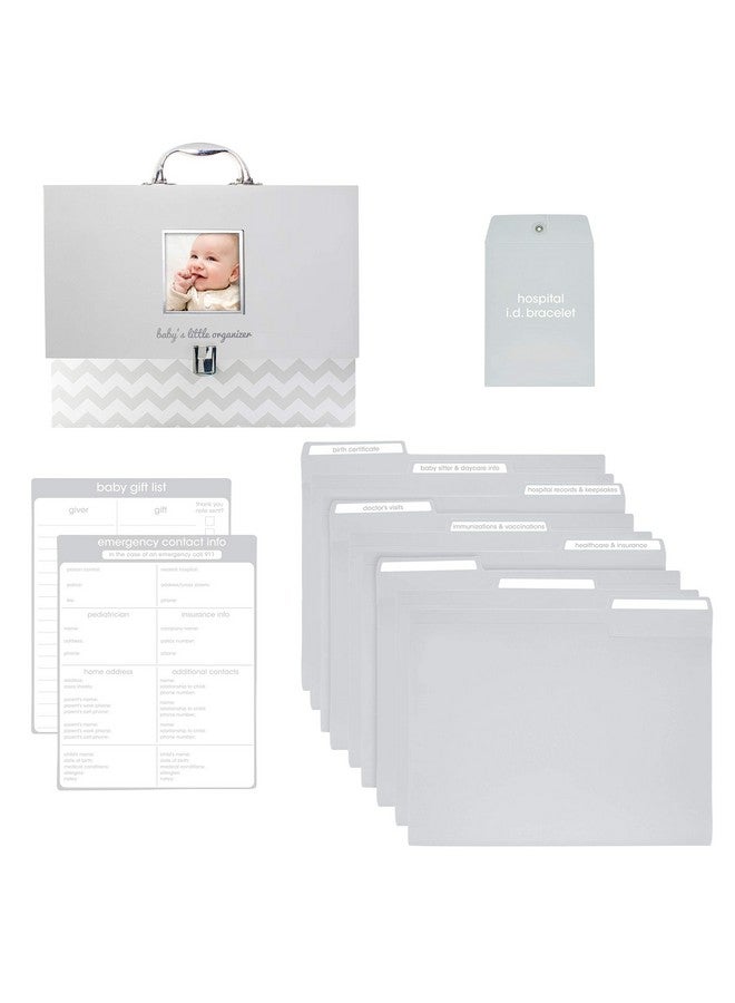pearhead Baby Document Organizer Briefcase File Keeper To Store Baby'S Records Makes Great Gift For New Parents Or Addition To Baby Shower Registry Gray Chevron - Image 3