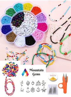 Mountain Gems Craft beads kit with organizer box for jewelry making  - Image 1