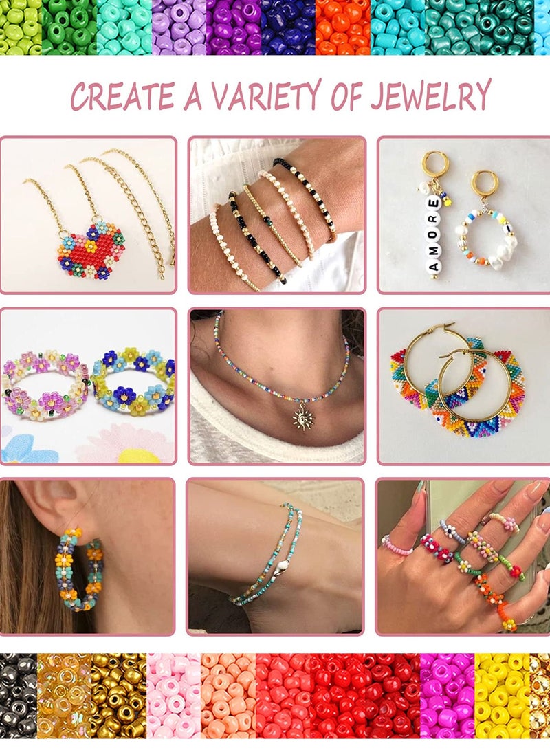 Craft beads kit with organizer box for jewelry making