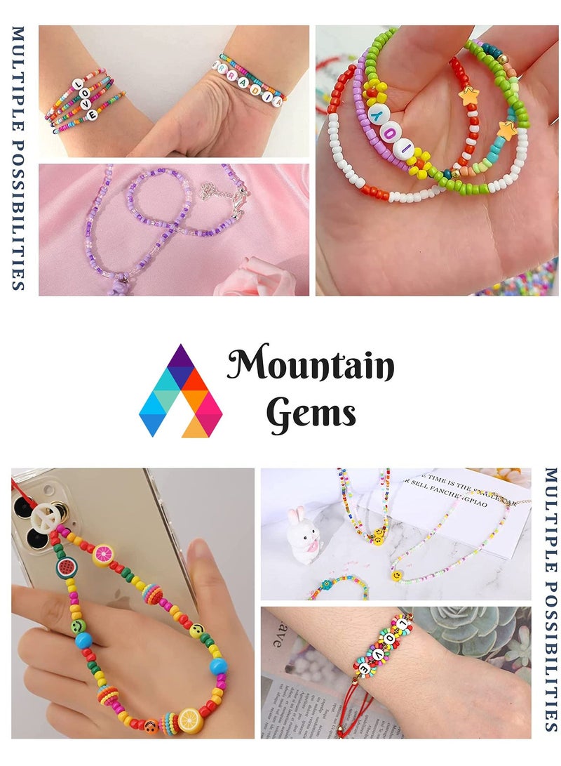 Craft beads kit with organizer box for jewelry making