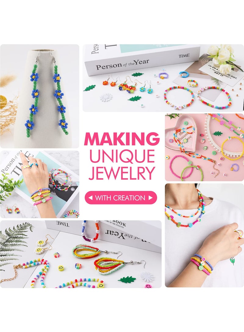 Craft beads kit with organizer box for jewelry making