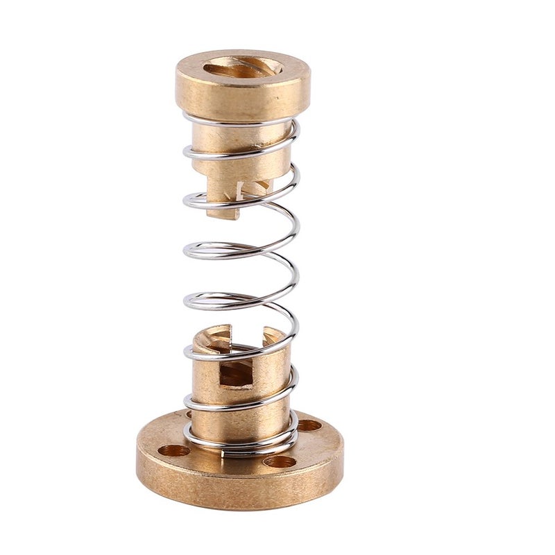 Anti Backlash Spring Loaded Nut 8MM Size 2MM Pitch Brass For 3D Printer Precision Engraving Machine DIY - Image 2