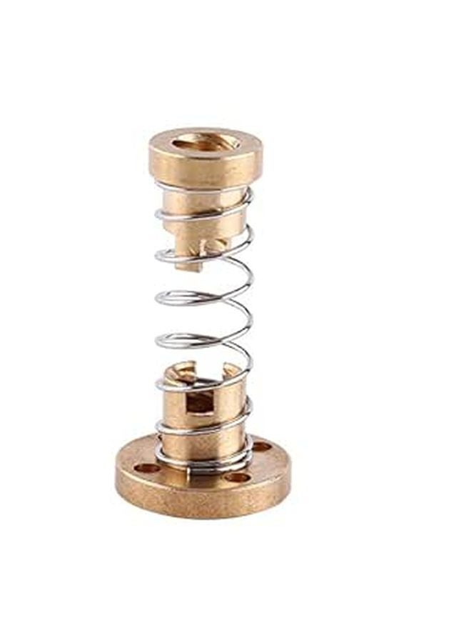 Anti Backlash Spring Loaded Nut 8MM Size 2MM Pitch Brass For 3D Printer Precision Engraving Machine DIY - Image 1