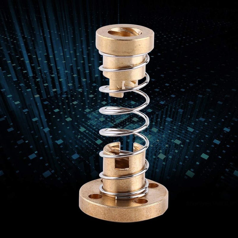 Anti Backlash Spring Loaded Nut 8MM Size 2MM Pitch Brass For 3D Printer Precision Engraving Machine DIY - Image 3