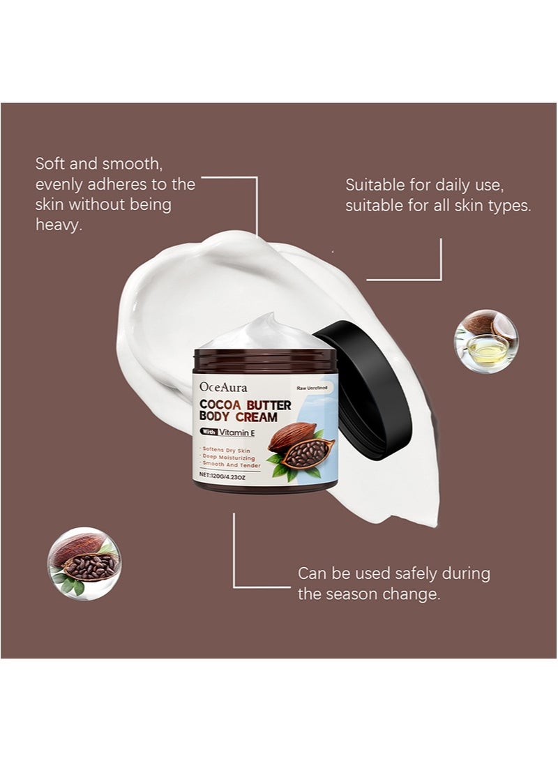  اوساورا كريم زبدة الكاكاو مع فيتامين E - العناية بالجسم لوشن الجسم - كريم زبدة الكاكاو زبدة الجسم - كريم مرطب للوجه للبشرة الجافة - لوشن مرطب للعناية بالبشرة بشرة ناعمة للنساء - Image 2