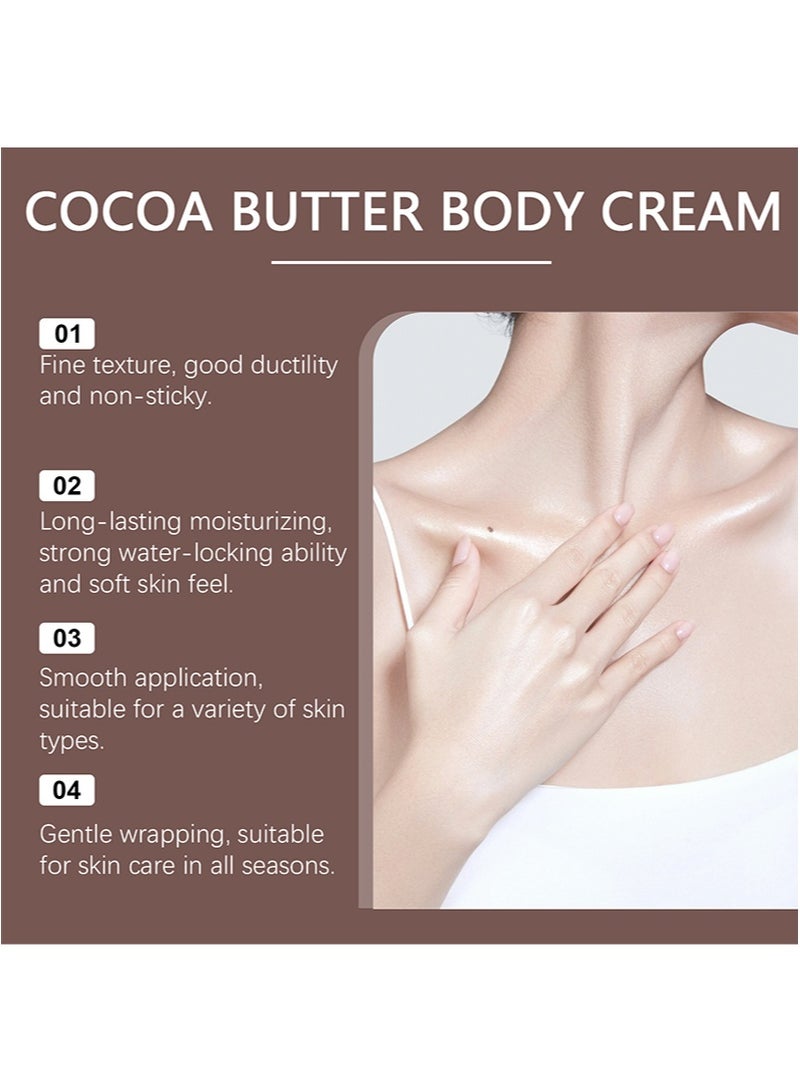  اوساورا كريم زبدة الكاكاو مع فيتامين E - العناية بالجسم لوشن الجسم - كريم زبدة الكاكاو زبدة الجسم - كريم مرطب للوجه للبشرة الجافة - لوشن مرطب للعناية بالبشرة بشرة ناعمة للنساء - Image 3