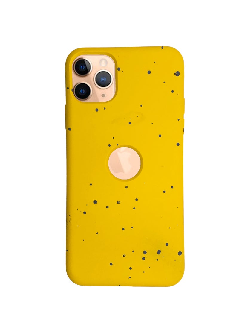 LEEKA - iPhone 11 Pro New Dotted Design Glow Feel PKK Silicone Case for iPhone 11 Pro Yellow - Image 1