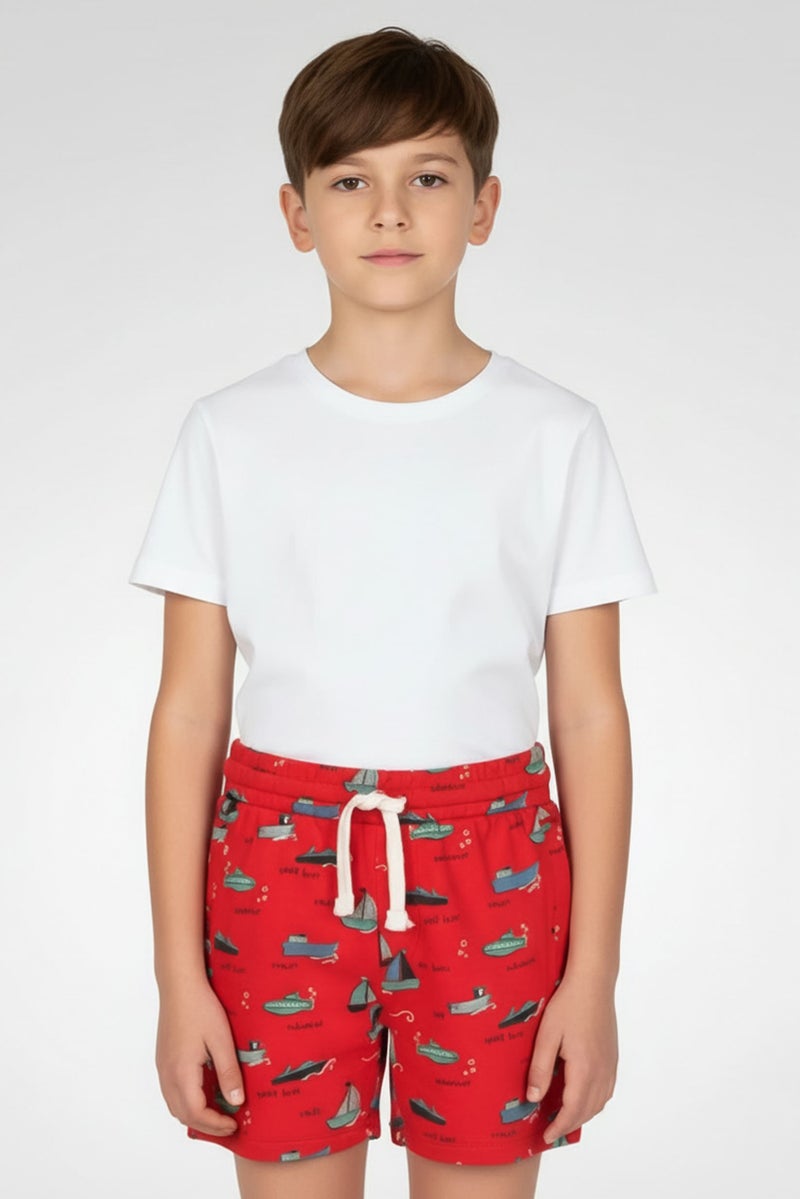 Hamleys Kids Boy Allover Print Basic Shorts, Multicolor - Image 1
